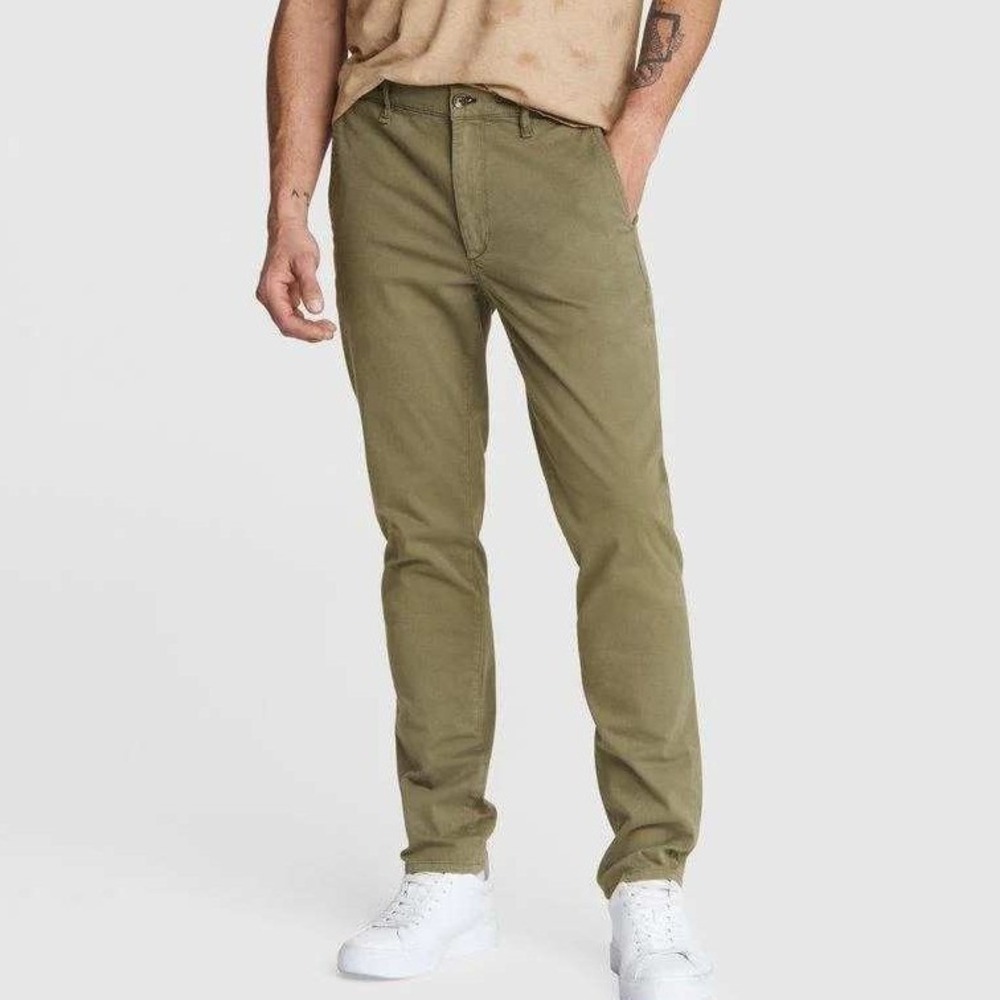 Rag&Bone Fit 2 Stretch Chino Pants Men 30 Army Green Preppy Academia Minimalist